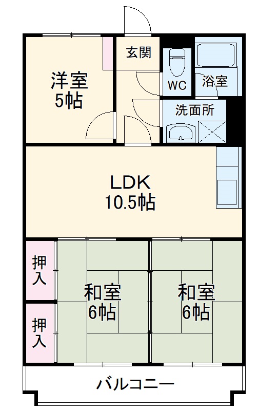 グリーンパークマンションの間取り
