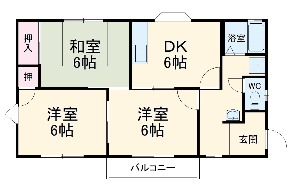 コリーナ蜆塚Bの間取り