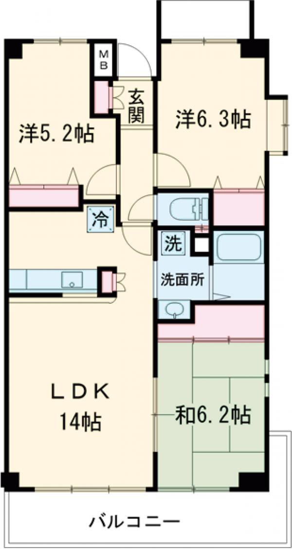 ドゥーブル水元の間取り