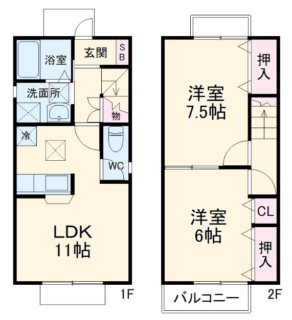 グラス☆ドミールⅡの間取り