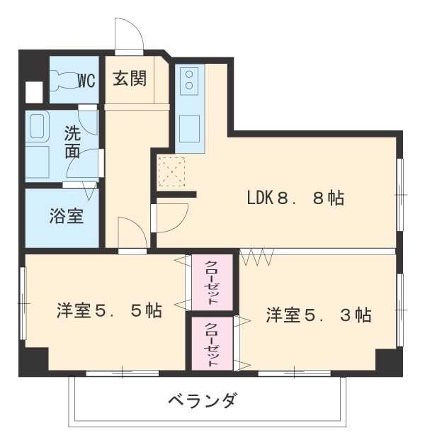 WISTERIA社台L.Hの間取り