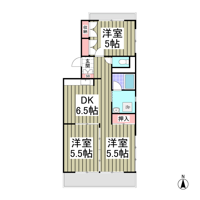 ハイツ山口の間取り