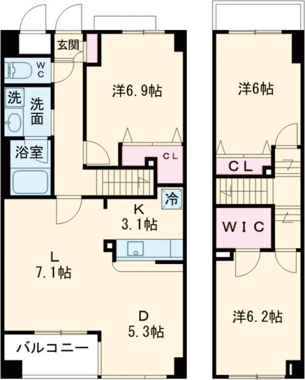 セゾンフルールの間取り
