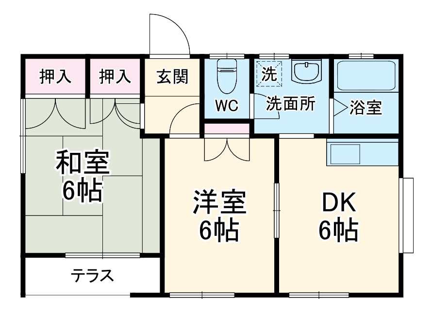馬郡町4011-2貸家の間取り