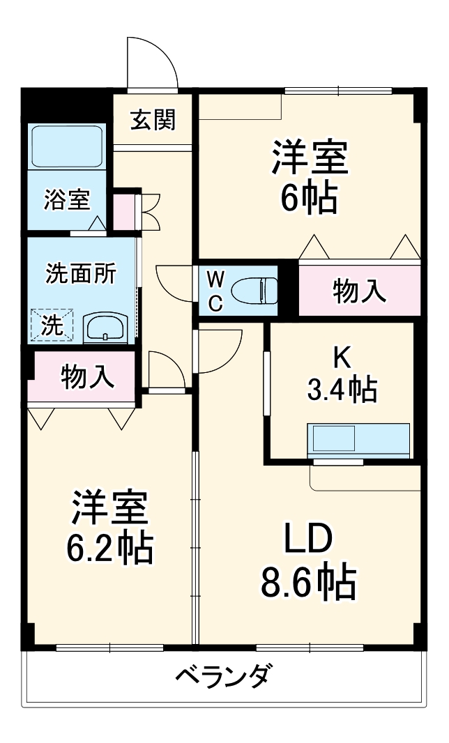 フォレストスクエア シバタの間取り
