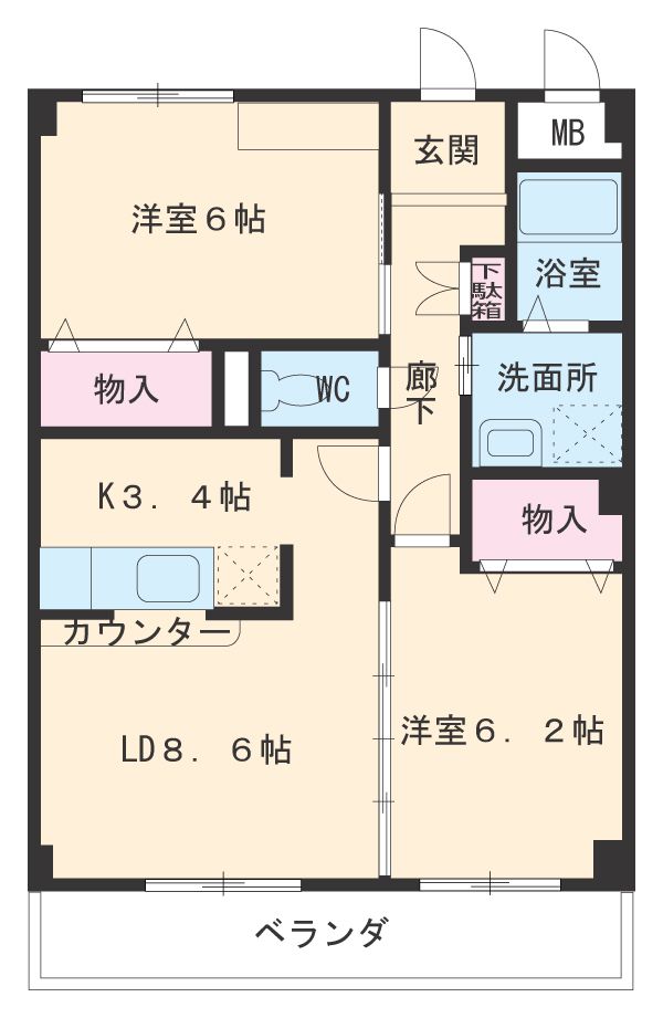 フォレストスクエア シバタの間取り