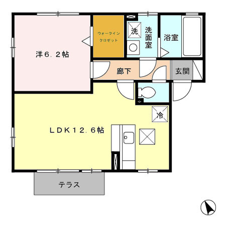 フレスカⅡの間取り
