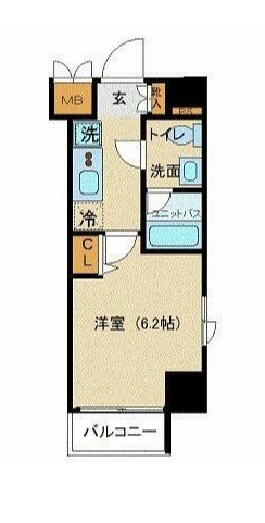 早稲田鶴巻町の完工年月(2009年3月)築の賃貸マンションの間取り