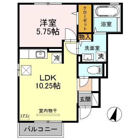 モダンヒル　弐番館の間取り