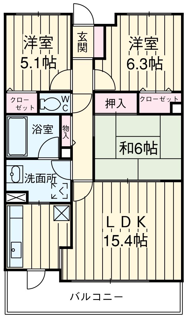 レクセルプラザ日進の間取り