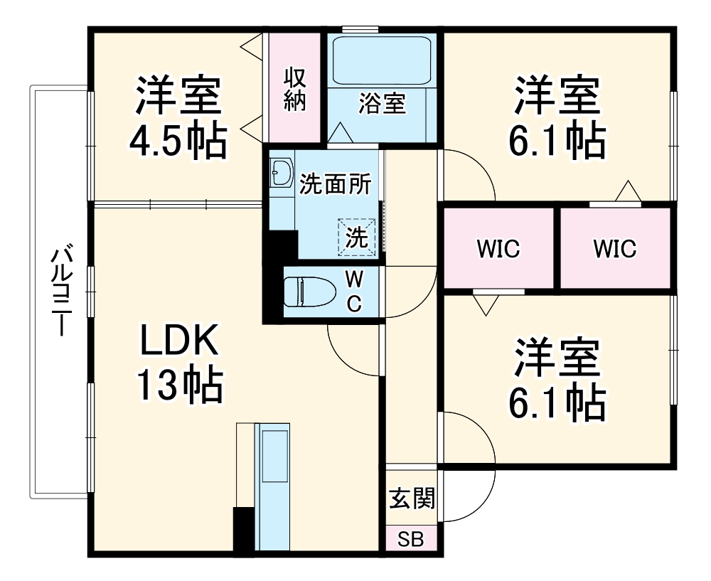 La Casa 南浅田の間取り