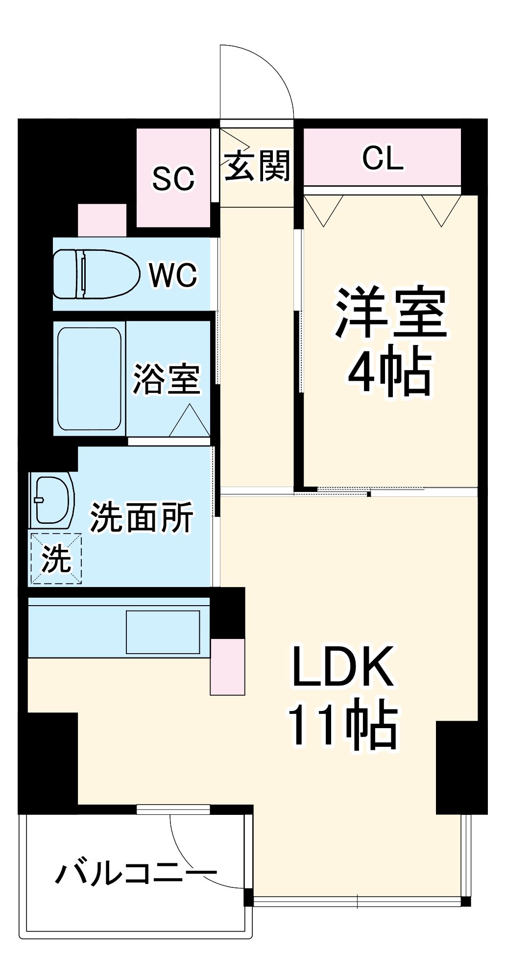 Conforto紺屋町の間取り