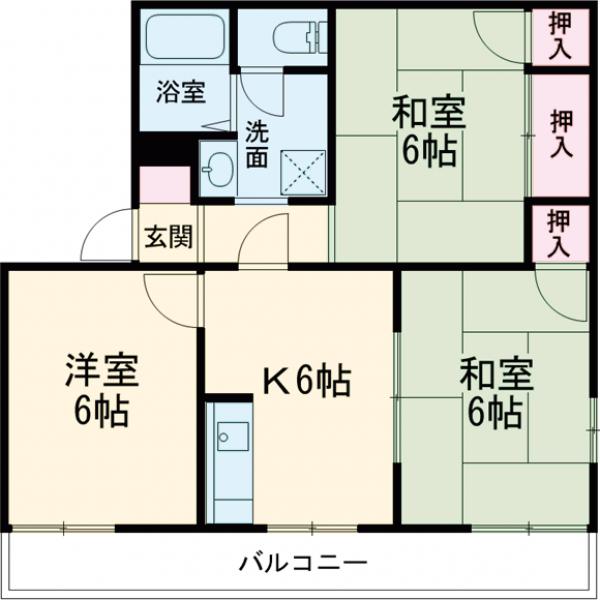 タウニー北春日丘 C棟の間取り
