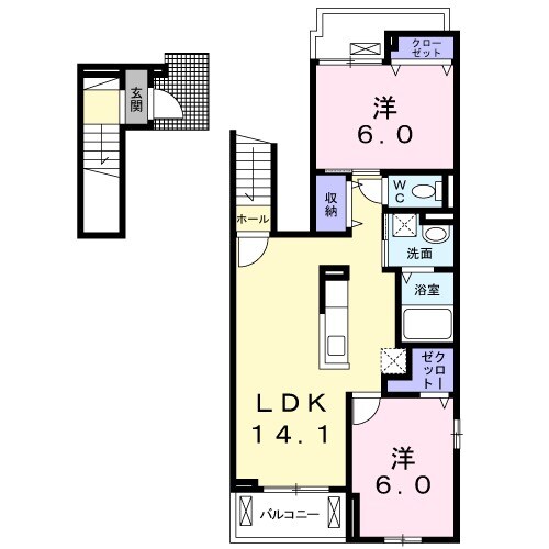 パインルーツⅡの間取り