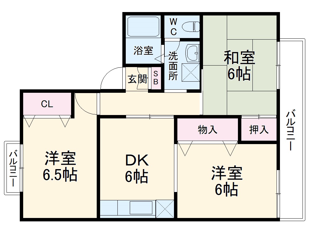 アビテ箕面A棟の間取り