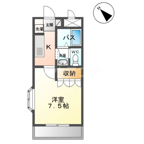 ブルーサンズ1号館の間取り