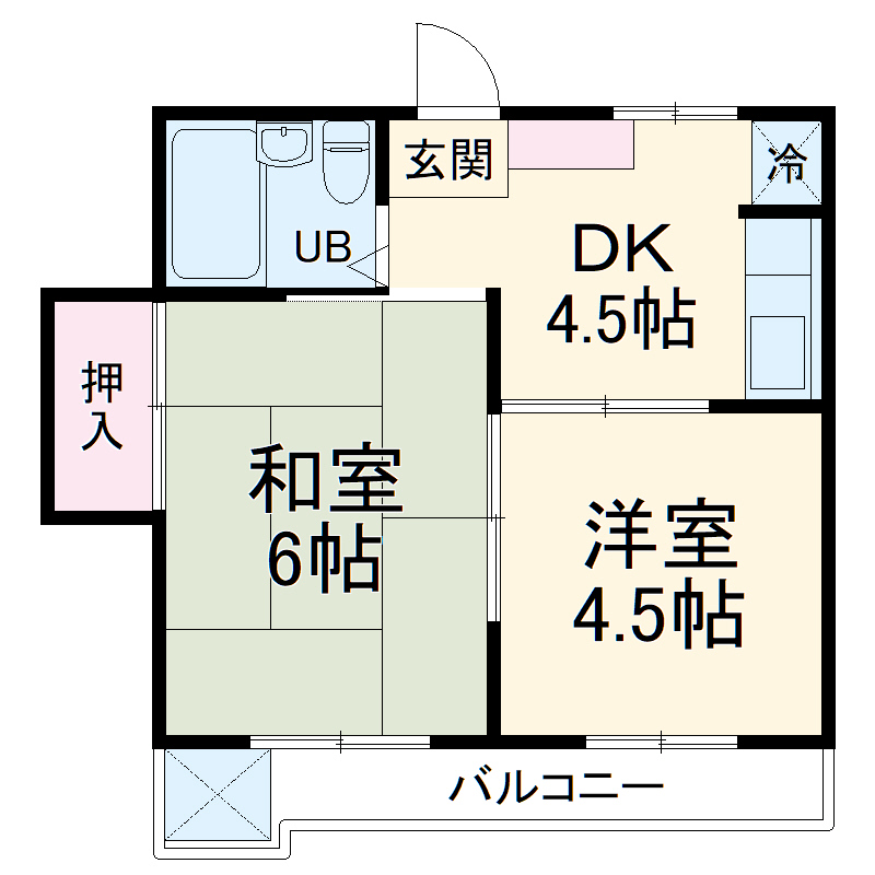 サンハイツ中桜塚の間取り