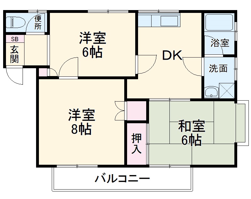 コーポルークワットAの間取り