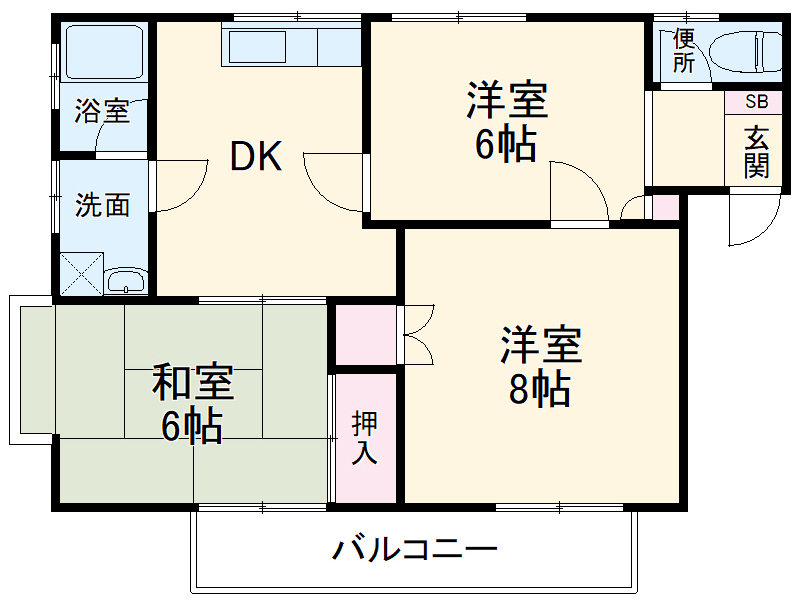 コーポルークワットAの間取り