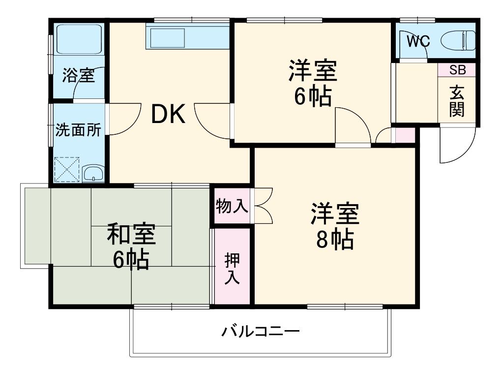 コーポルークワットBの間取り