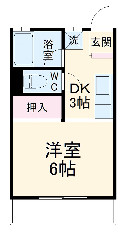 ドミール姫子Aの間取り