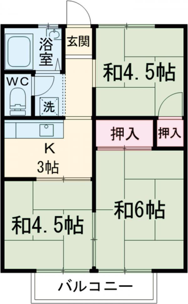 コーポ冨田 Ⅰの間取り