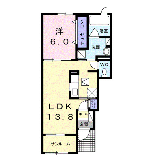 プラシードK Cの間取り