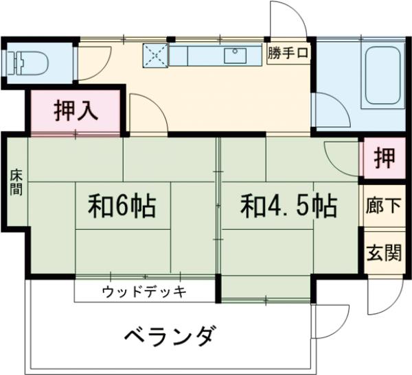 竹谷貸家の間取り