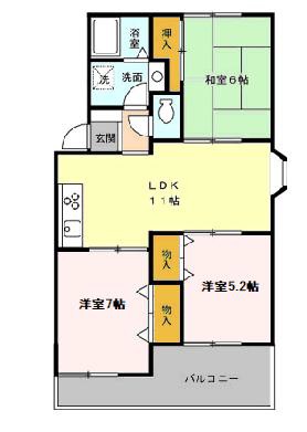 サンヴァリー Iの間取り