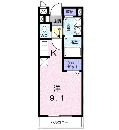 エクレ-ル古結Ⅴの間取り