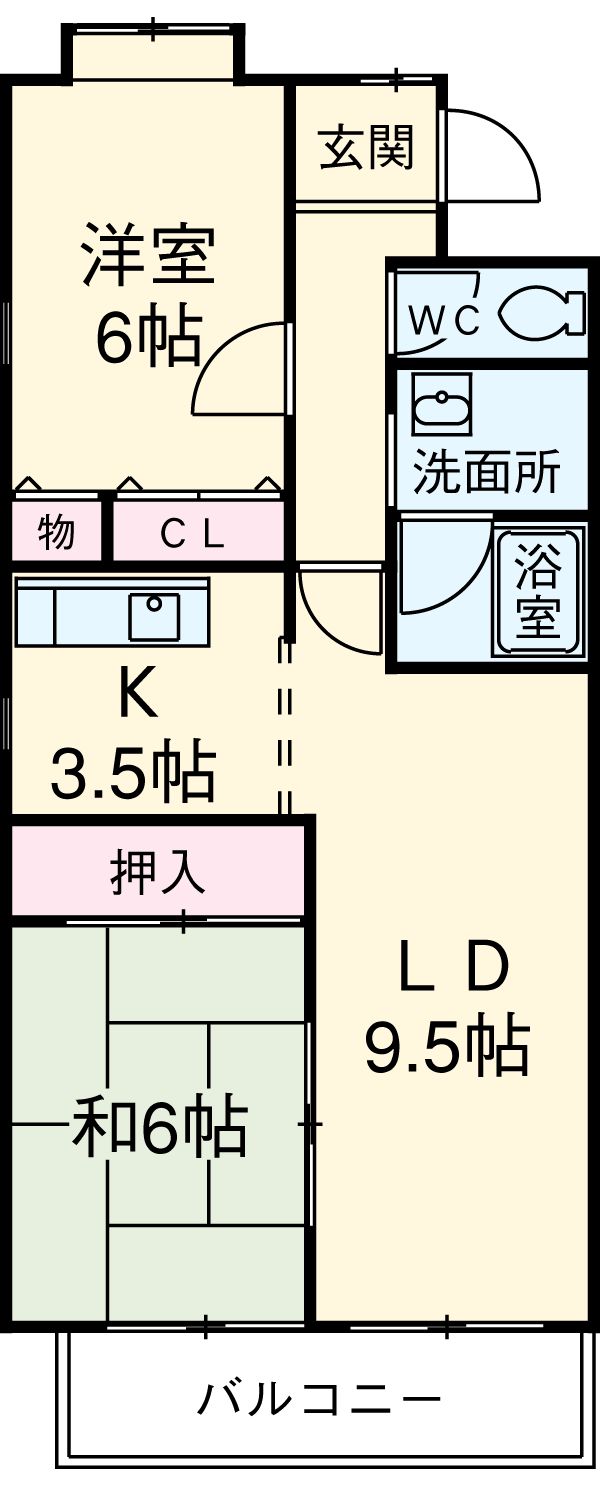メゾンサンヒルズの間取り