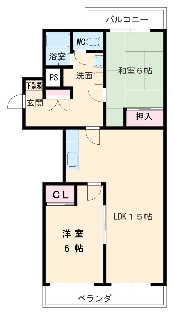 マンション一社の間取り