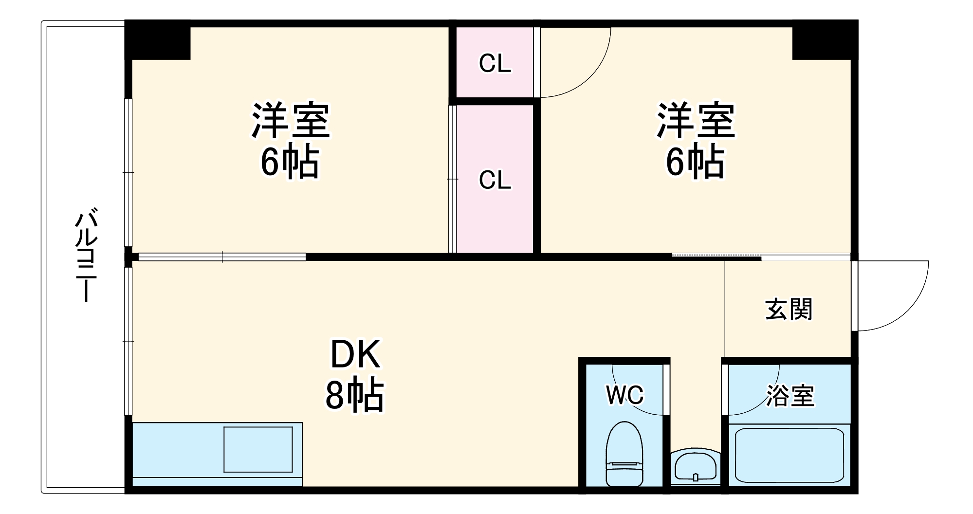 城山ハイツの間取り