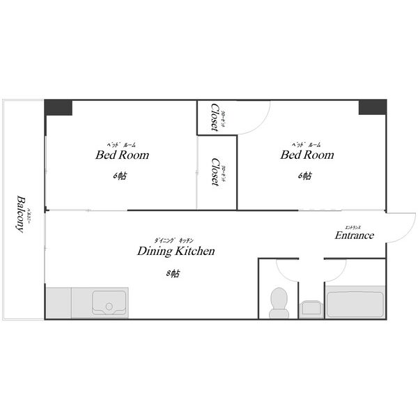 城山ハイツの間取り