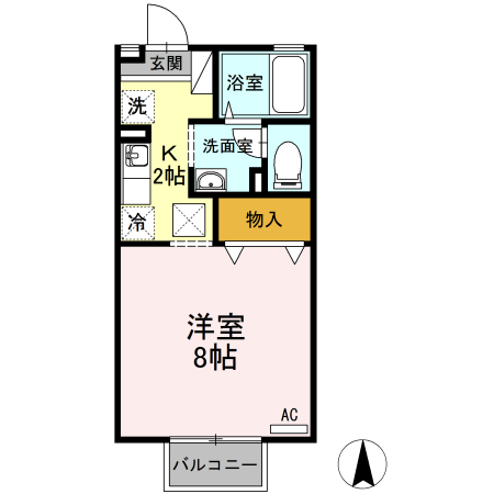 プレミール・205号室の間取り