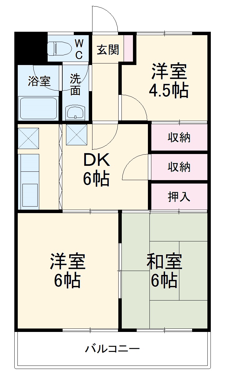 OKハイツの間取り