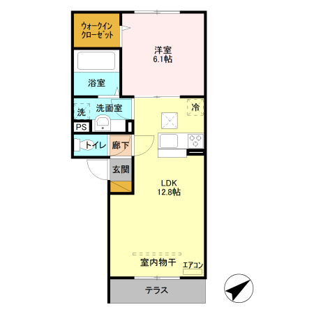 タウンコート Bの間取り