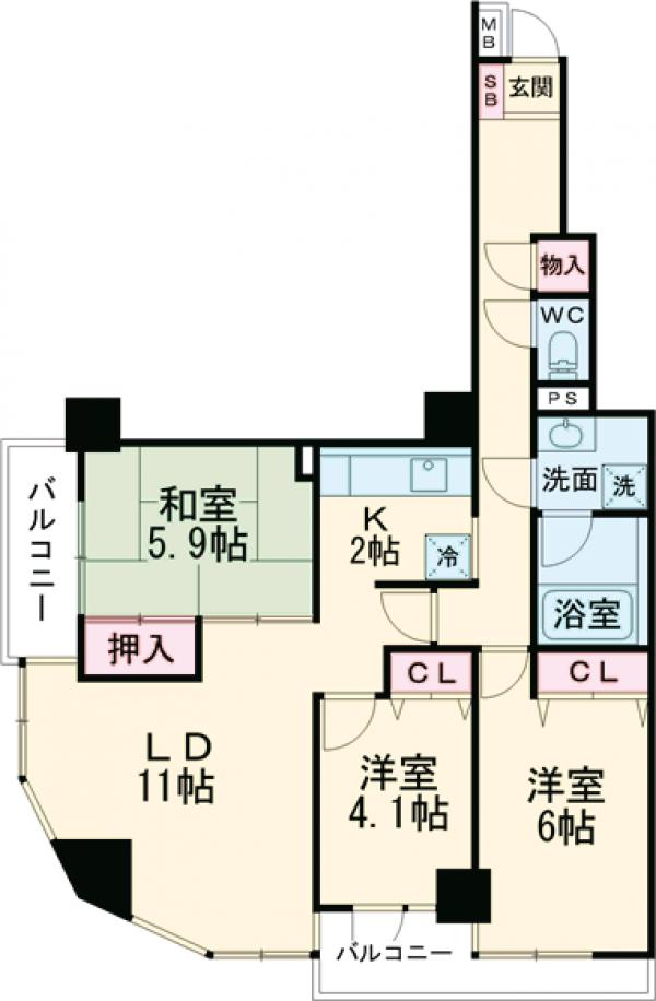 ライオンズプラザ青戸の間取り