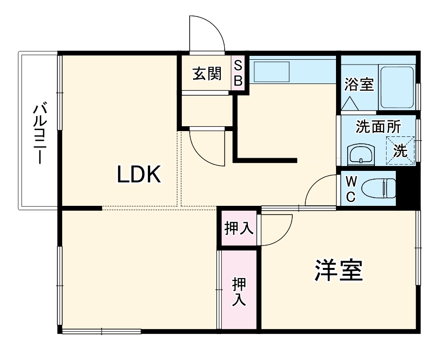 霞ヶ丘ハイツの間取り