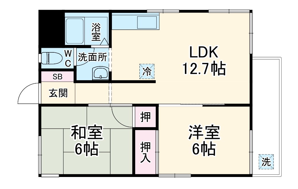 霞ヶ丘ハイツの間取り