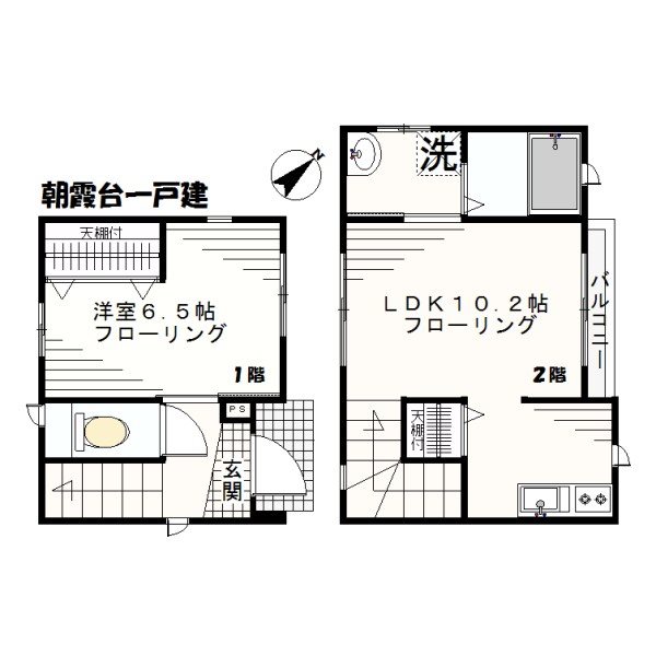 朝霞台一戸建の間取り