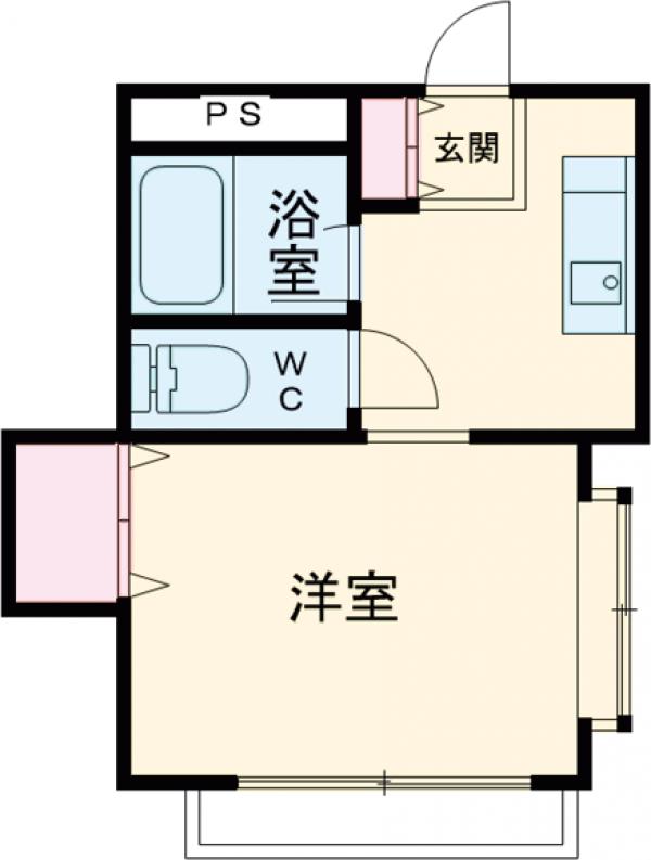 ウィング立花・202号室の間取り