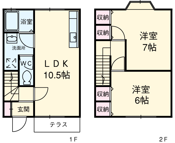 タウニー新西の間取り