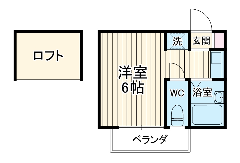 サザン宝蔵院Bの間取り