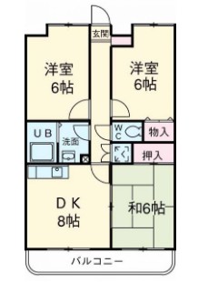 ガーデンクレス弐番館の間取り