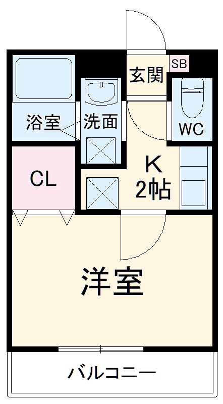 アンプルールリーブルルーアンの間取り