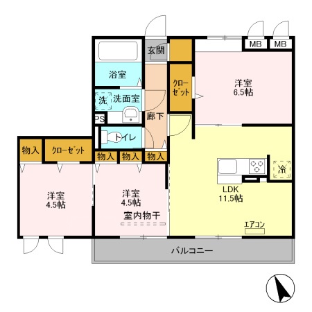 ディー グラードの間取り