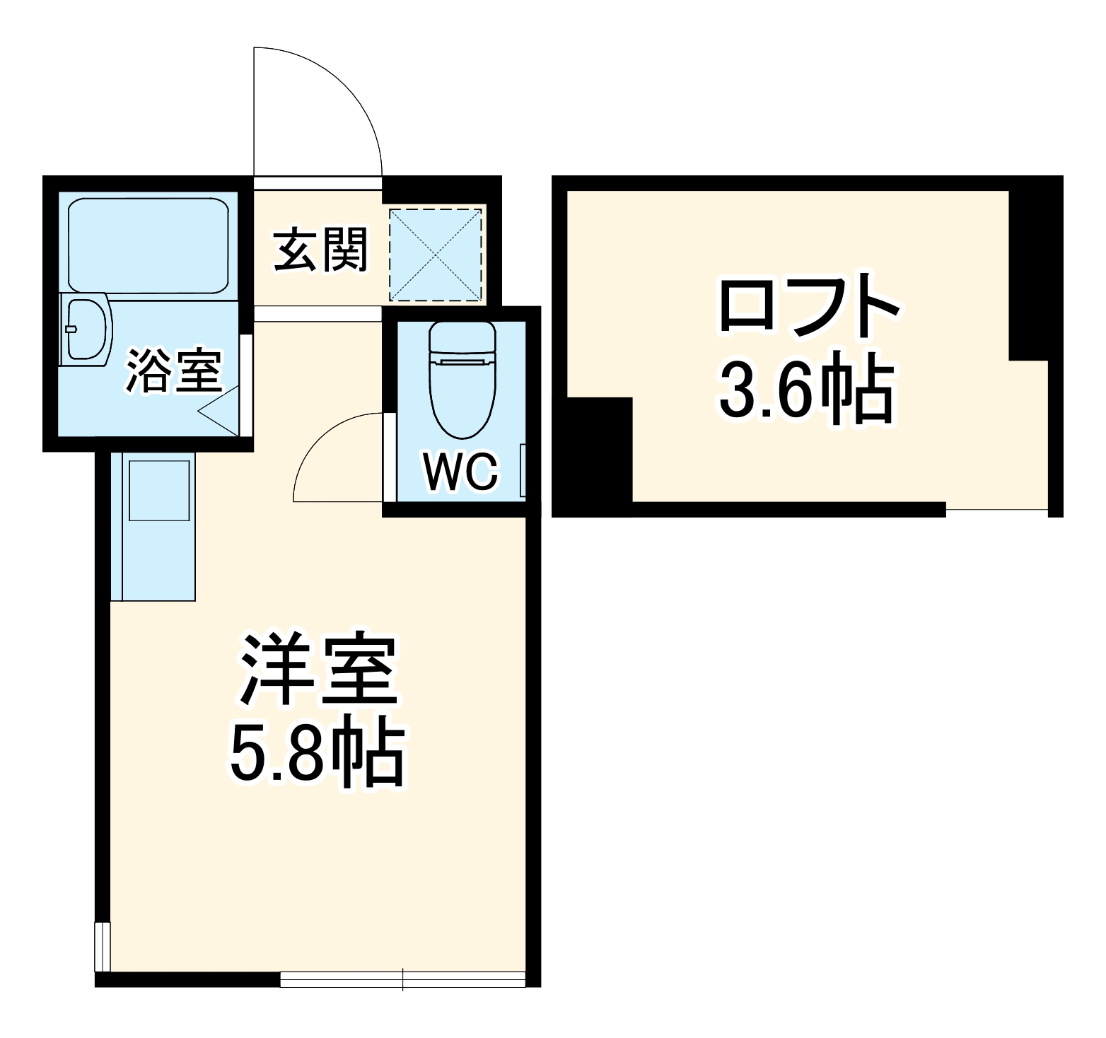 エスポワール日吉・102号室の間取り