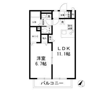 ディアコートAの間取り