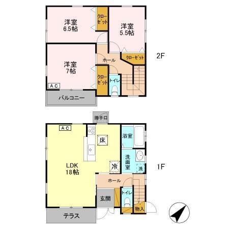中国分戸建の間取り
